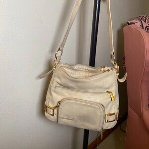 White Leather Stone Mountain Purse